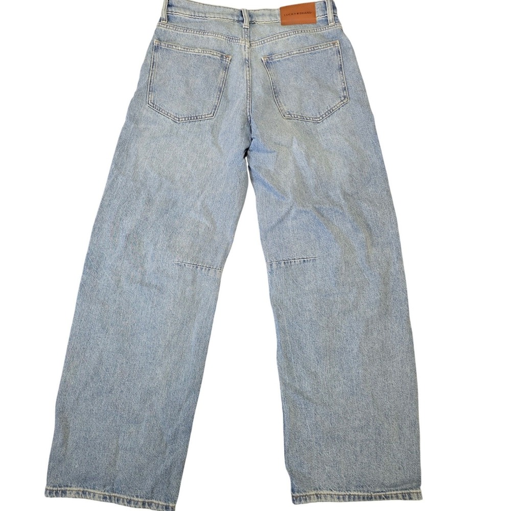 Lucky Brand Barrel Jeans Womens 2/26R Light Wash Wide Leg Relaxed Fit - Picture 2 of 10